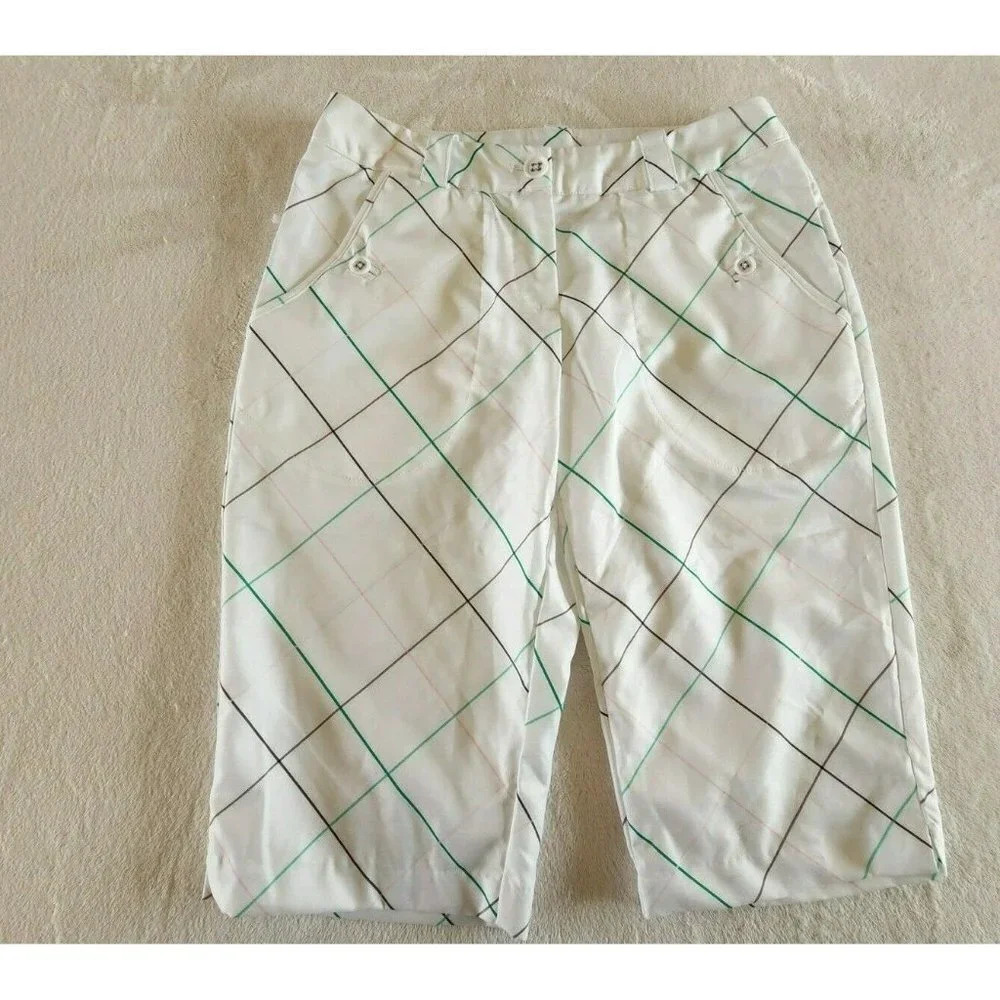Nike Womens Golf Shorts Size 2 White Bermuda